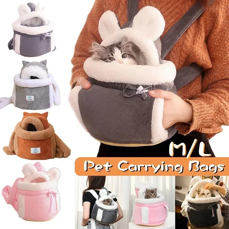 Advanced Pet Carrier Bag Plush Backpack Secure