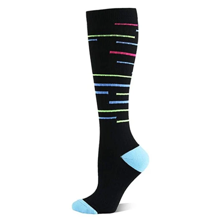 Enhanced Outdoor Cycling Running Breathable Tube Compression Socks Nylon 85 Percent Anti Friction For Sports Detailed