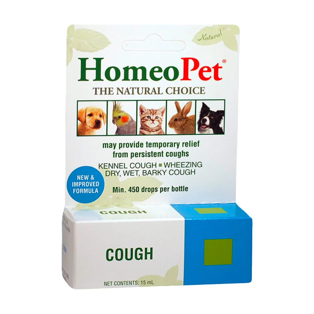 Green HomeoPet Cough Relief Homeopathic Supplement For All Pets 15 ml Convenient