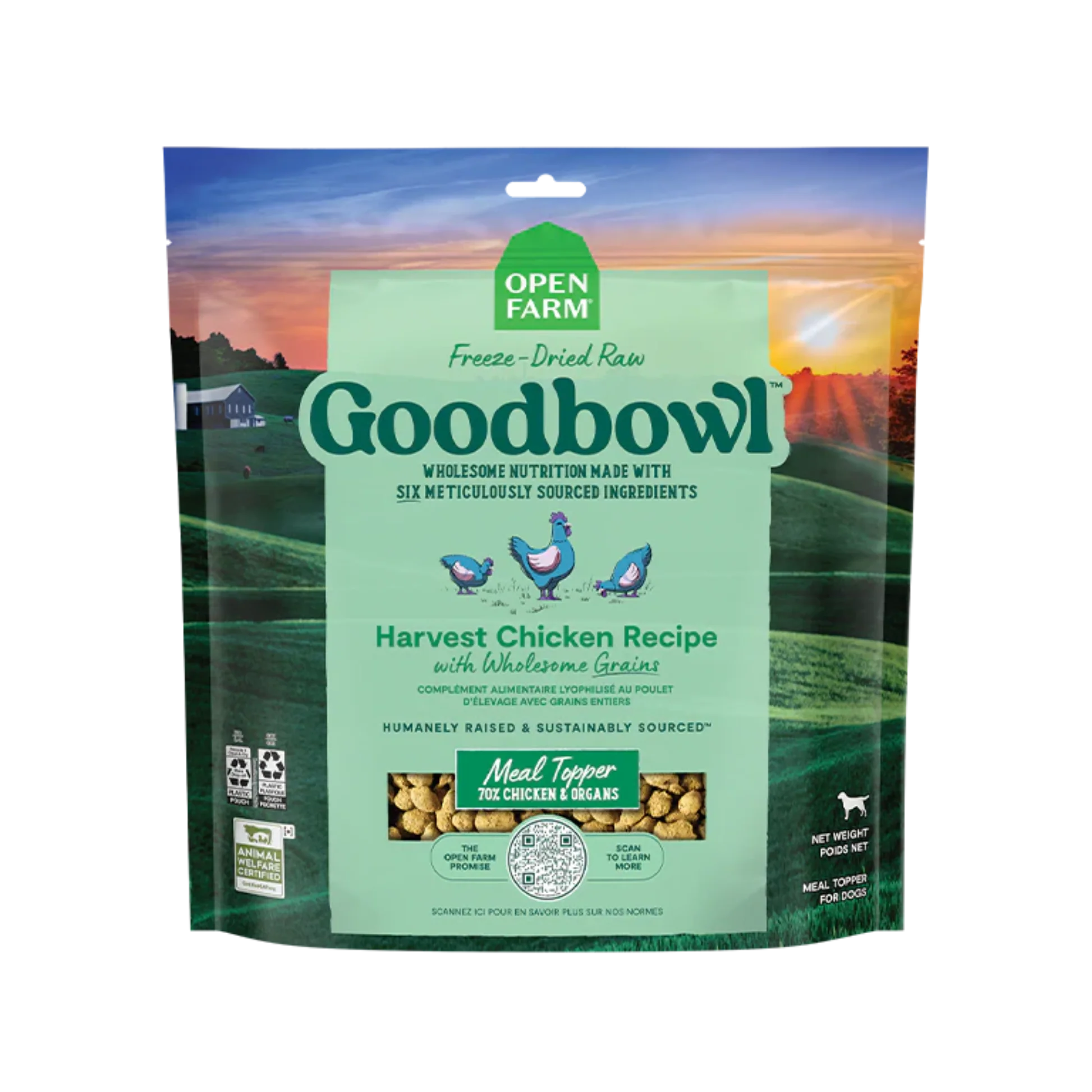 Superior Open Farm Goodbowl ze Dried Raw Topper Outstanding