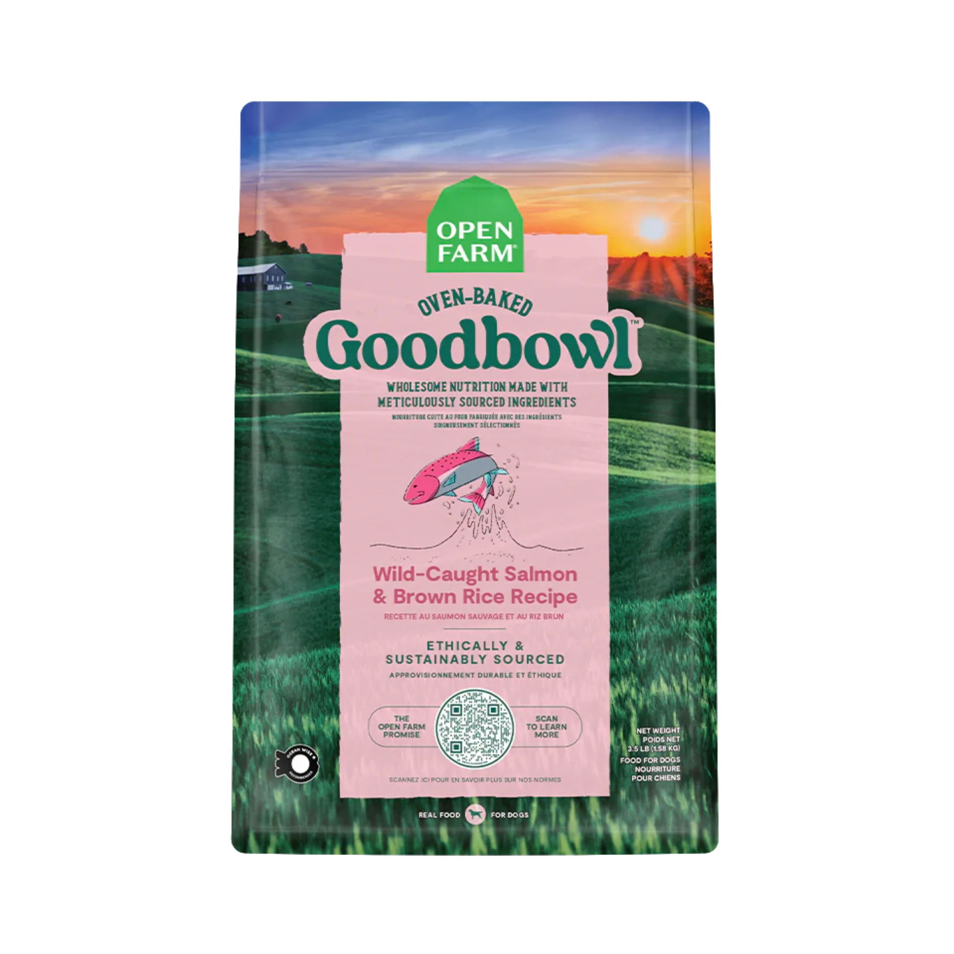 Carefully Designed Open Farm Goodbowl Wild-Caught Salmon Brown Rice Recipe for Dogs Environmentally Friendly