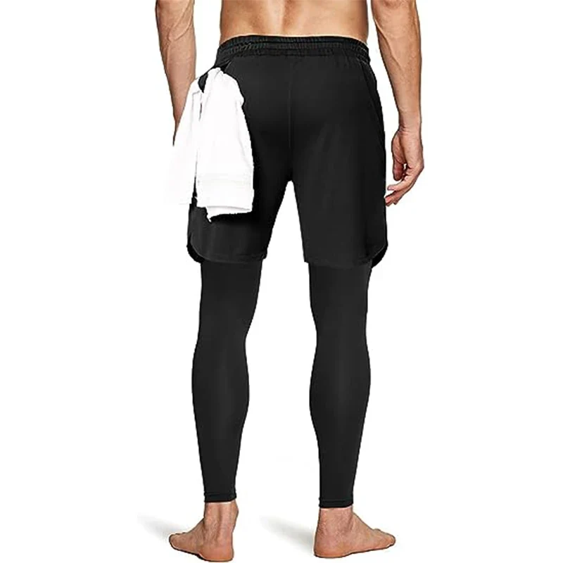 Luxury Mens 2 In 1 Sport Pants Athletic Tracksuit For Gym Running Workout Jogging Trousers Next-Generation