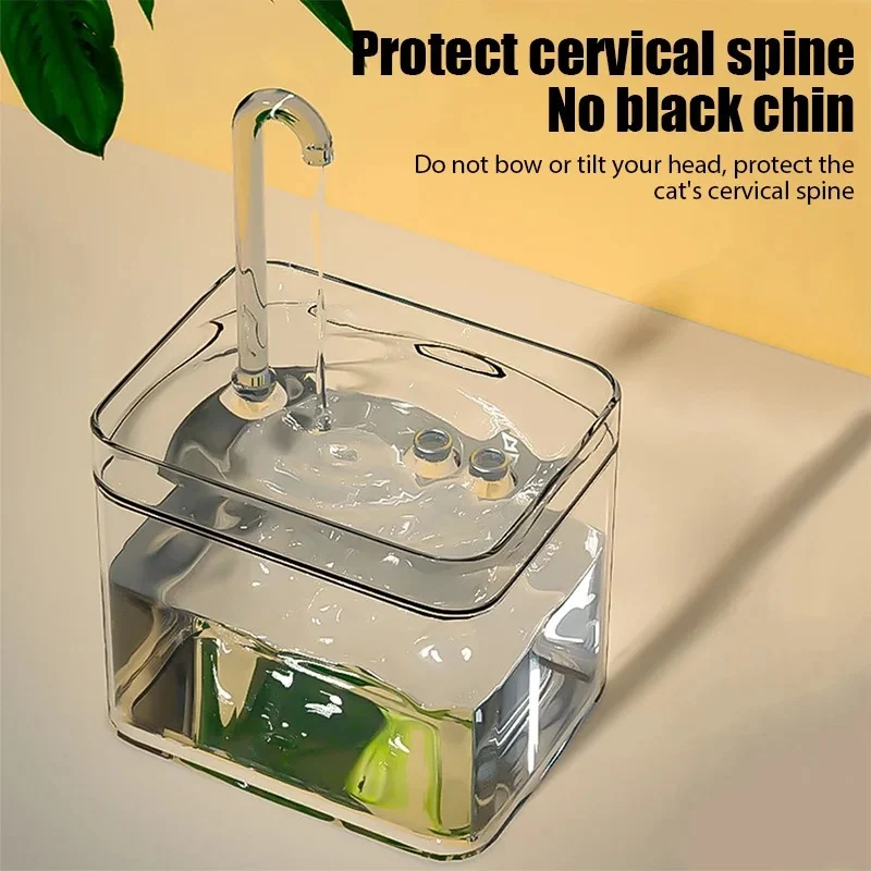 Fast Cat Water Dispenser Auto Filter Transparent Cat Drinker USB Electric M Dependable