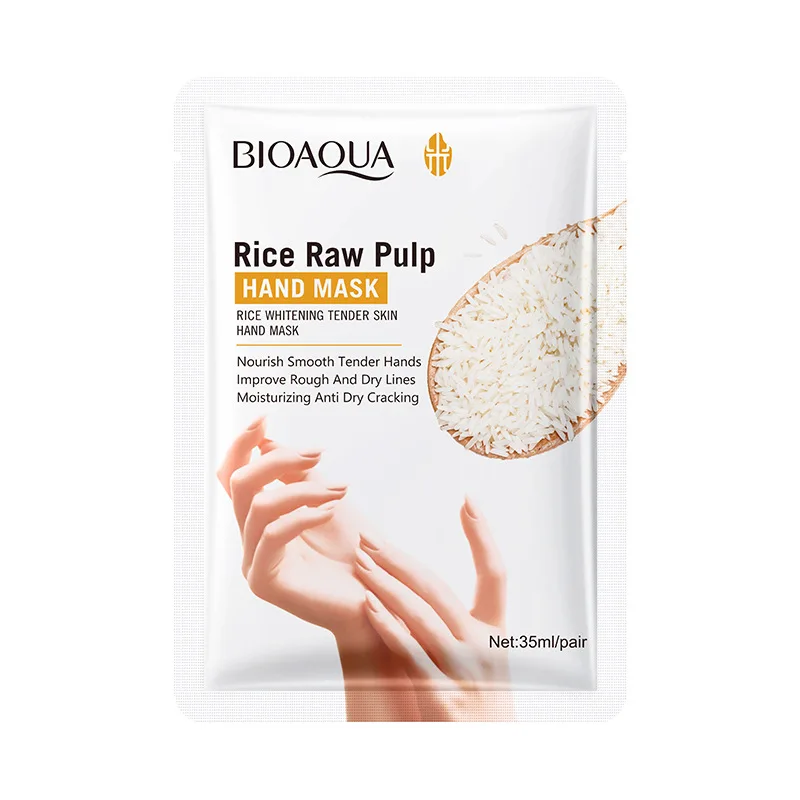 User-Friendly Whte Rice Hand Mask Moisturizing Whitening Nourishing Anti-aging Hydrating Hand Gloves for Hands Skin Care Products Outstanding