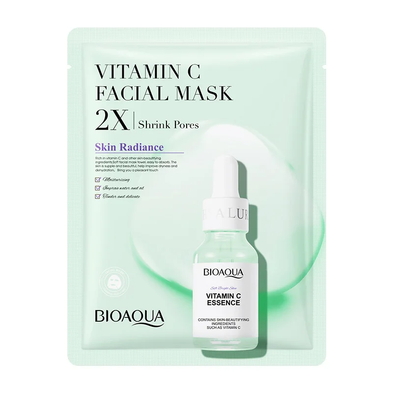 First-Class 20pcs BIOAQUA Centella Collagen Face Mask VC Moisturizing Refreshing Sheet Masks Hyaluronic Acid Facial Mask Skin Care Products Fast