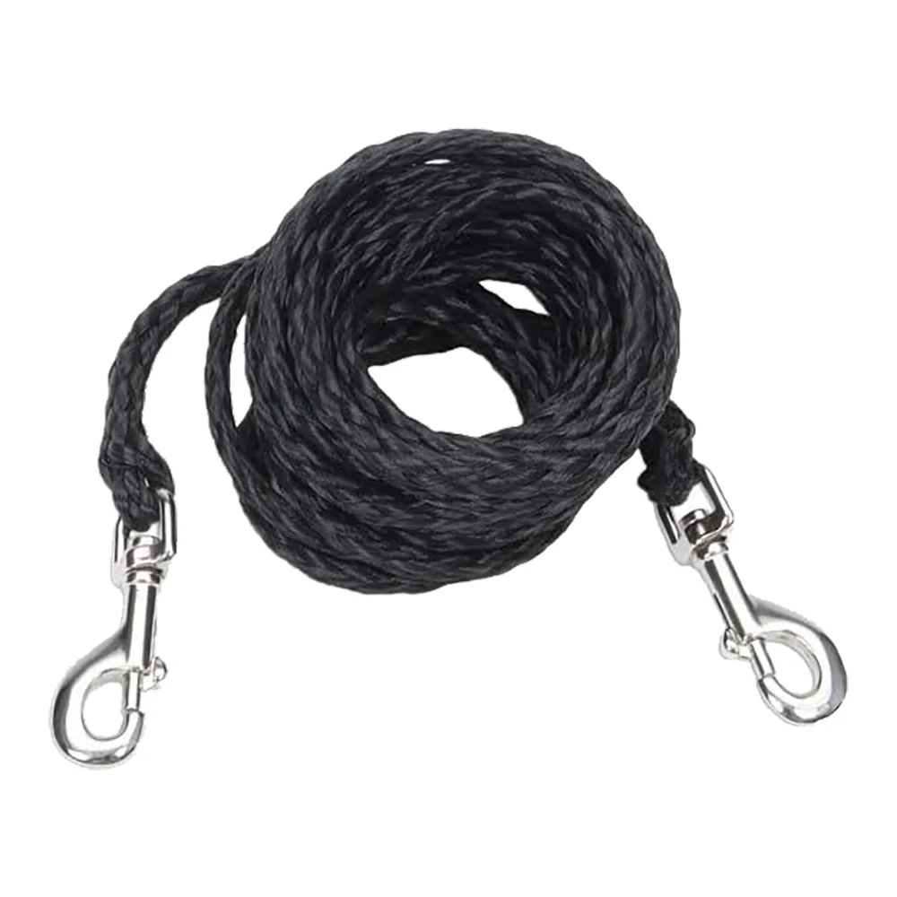 Artisan Coastal Poly Big Dog Tie Out Black 3 8 in X 20 ft Recyclable