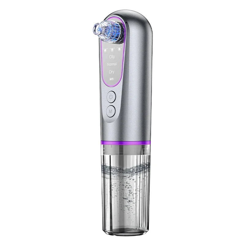 Reusable Beauty Product Facial Cleaner Electric Micro Small Bubble Water Cycle Acne Pore Vacuum Blackhead Remover Device Minimalist