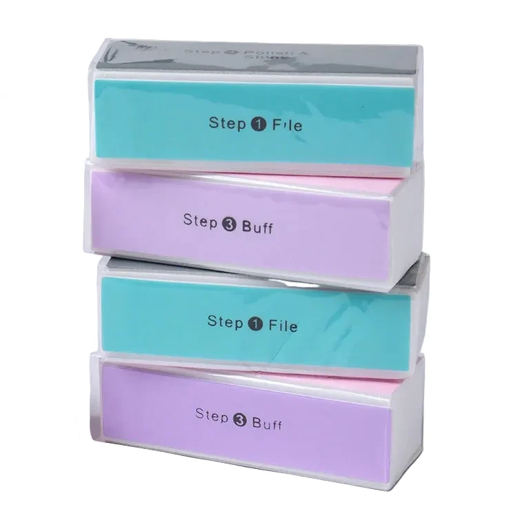 Environmentally Friendly 4 Sides Sponge Nail Buffers Colorful Sanding Buffing Block Grinding Polishing Nail File 4 Sided Professional Nail Manicure Tool Verified