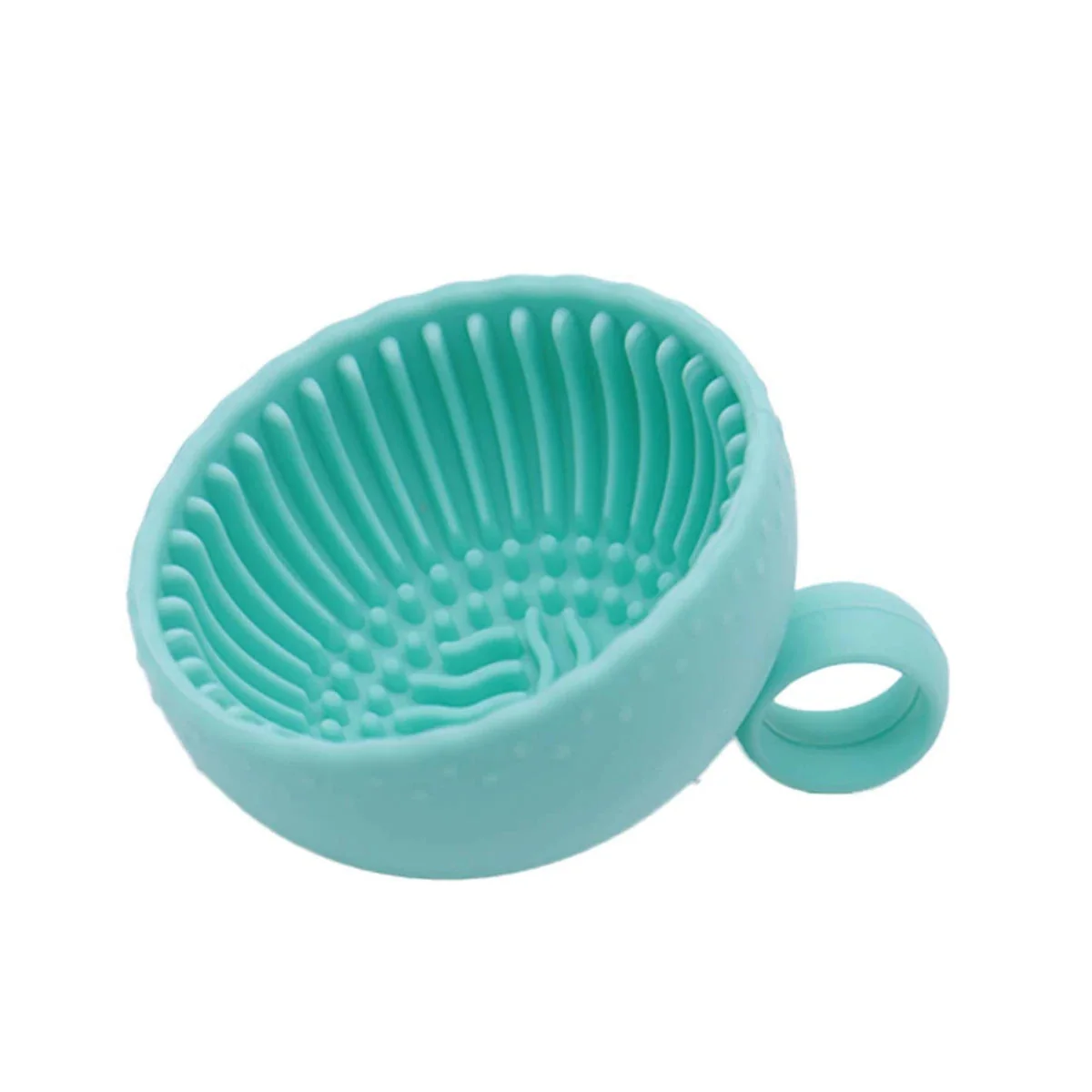 Pure Makeup Brush Cleaner Soft Silicone Makeup Brush Bowl Folding Powder Puff Eyeshadow Brush Cleaning Pad Beauty Tools Practical