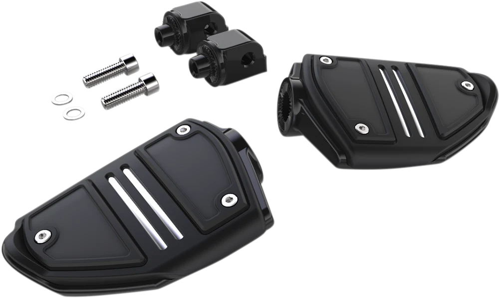 Fashionable Ciro Twin Rail Footpeg - With Mount - Black - Softail 61426 Consistent