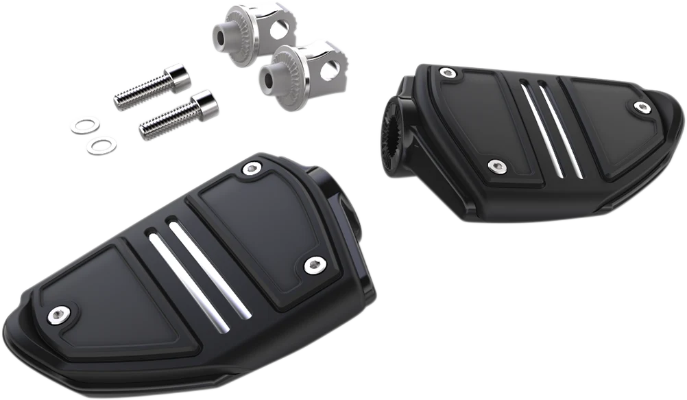Classic Ciro Twin Rail Footpeg - With Mount - Black 61425 Enhanced