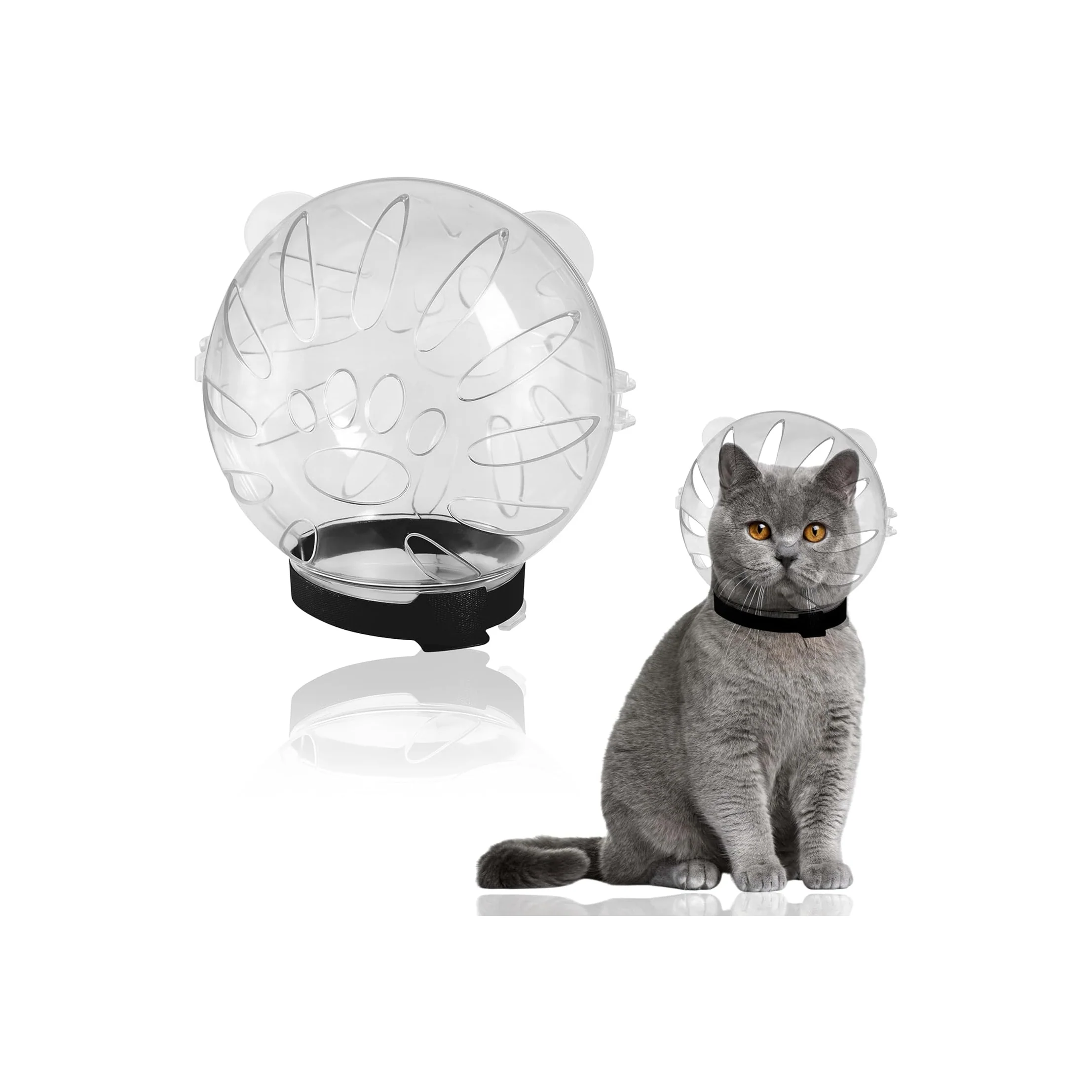 Reusable Cat Transparent Muzzle for Grooming Bathing Nail Trimming Shaving P Detailed