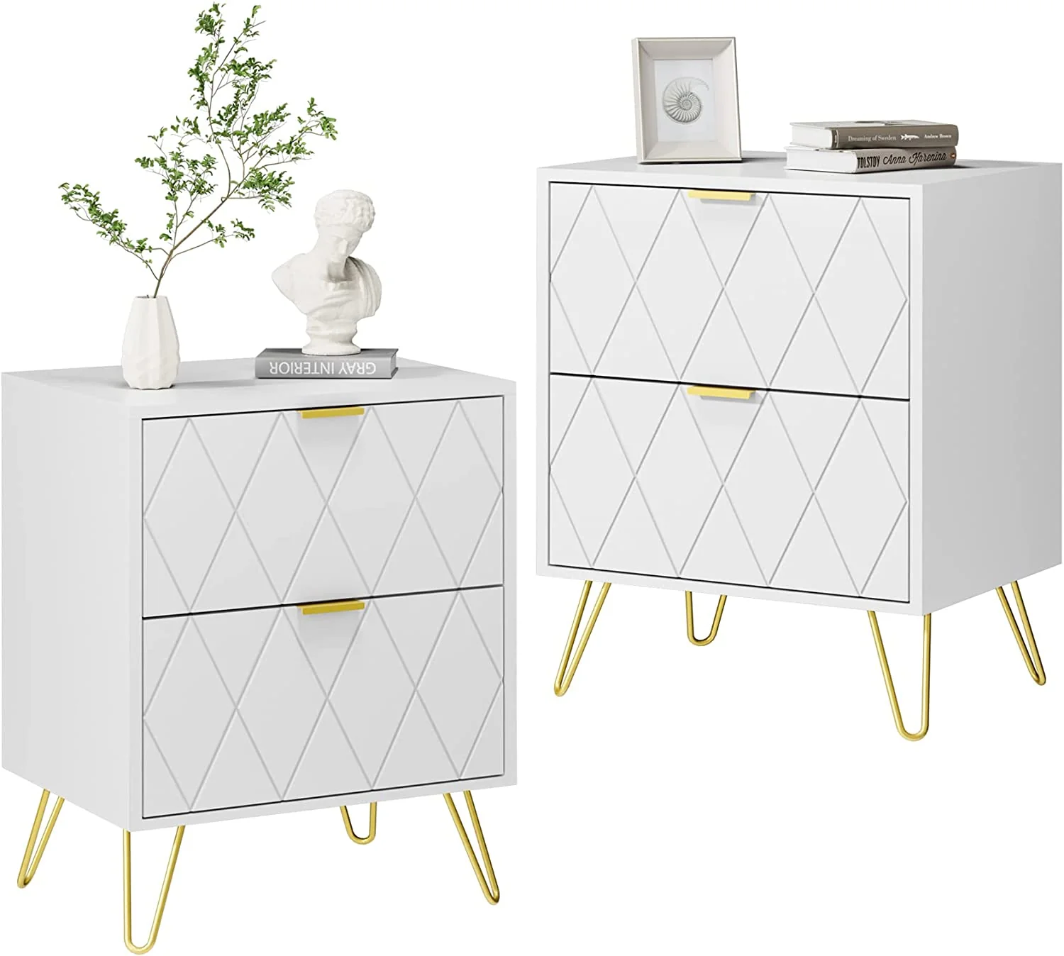 Trusted modern nightstand white Recyclable