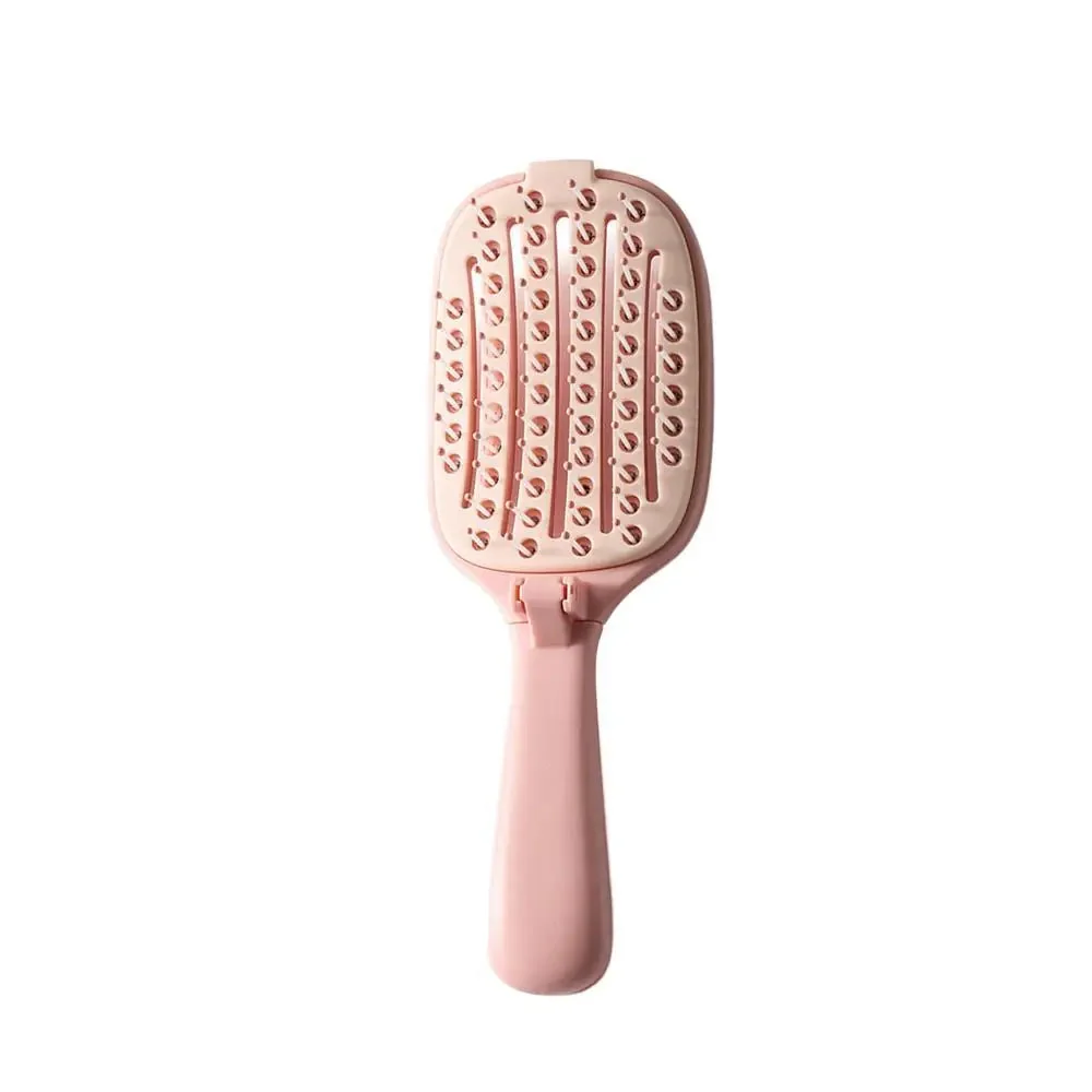 Contemporary Fold Volumizing Hair Brush With Self Cleaning Styling Massage Acupoint Hair Spring Bone Air Cushion Comb For Beauty Health Verified