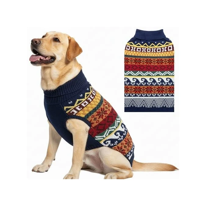 Optimized Dog Christmas Sweater Winter Warm Fleece Holiday Pet Clothes for XL D Sustainable