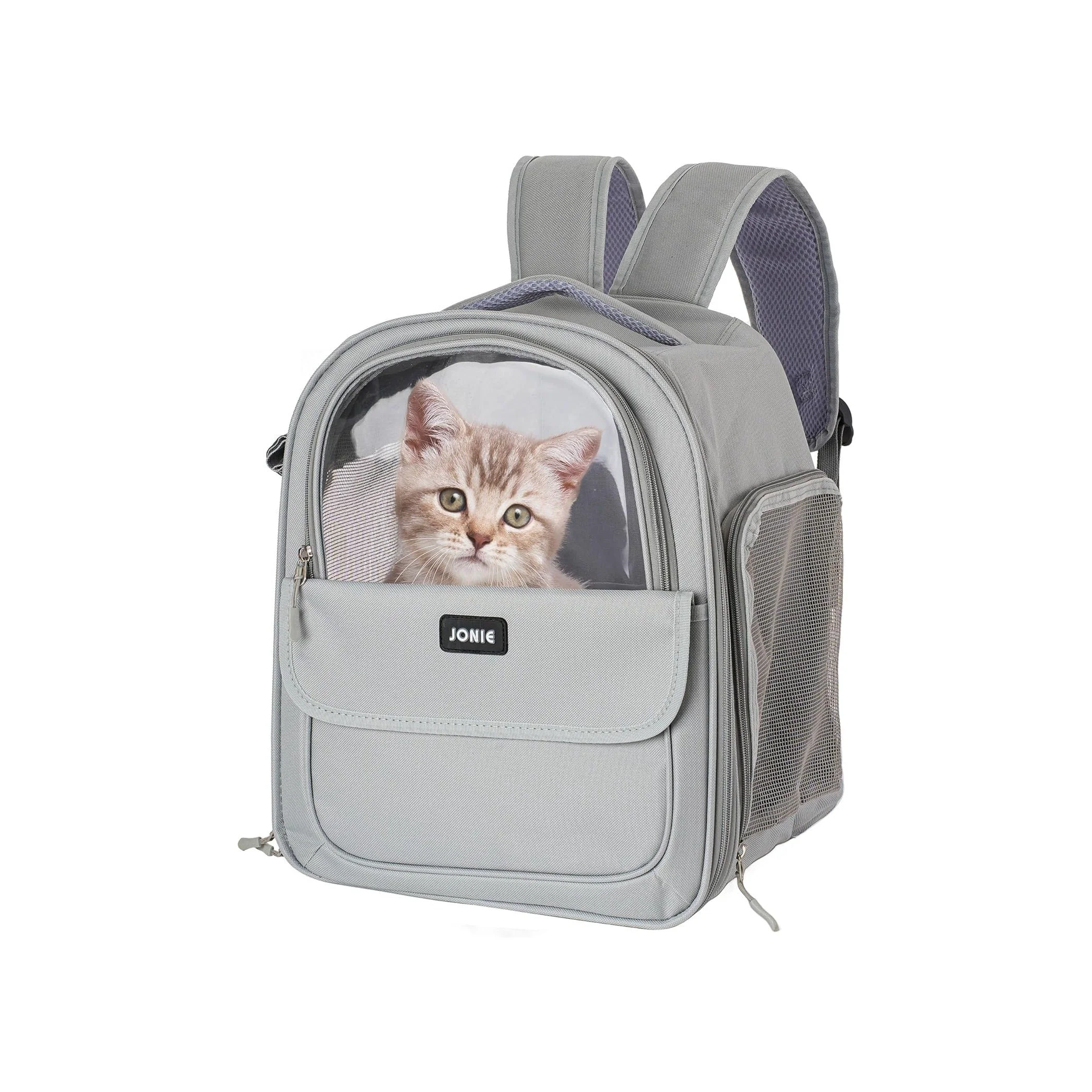 Consistent Cat Backpack Carrier for Large Cats up to 15lbs Pet Travel Backpack wi Fine