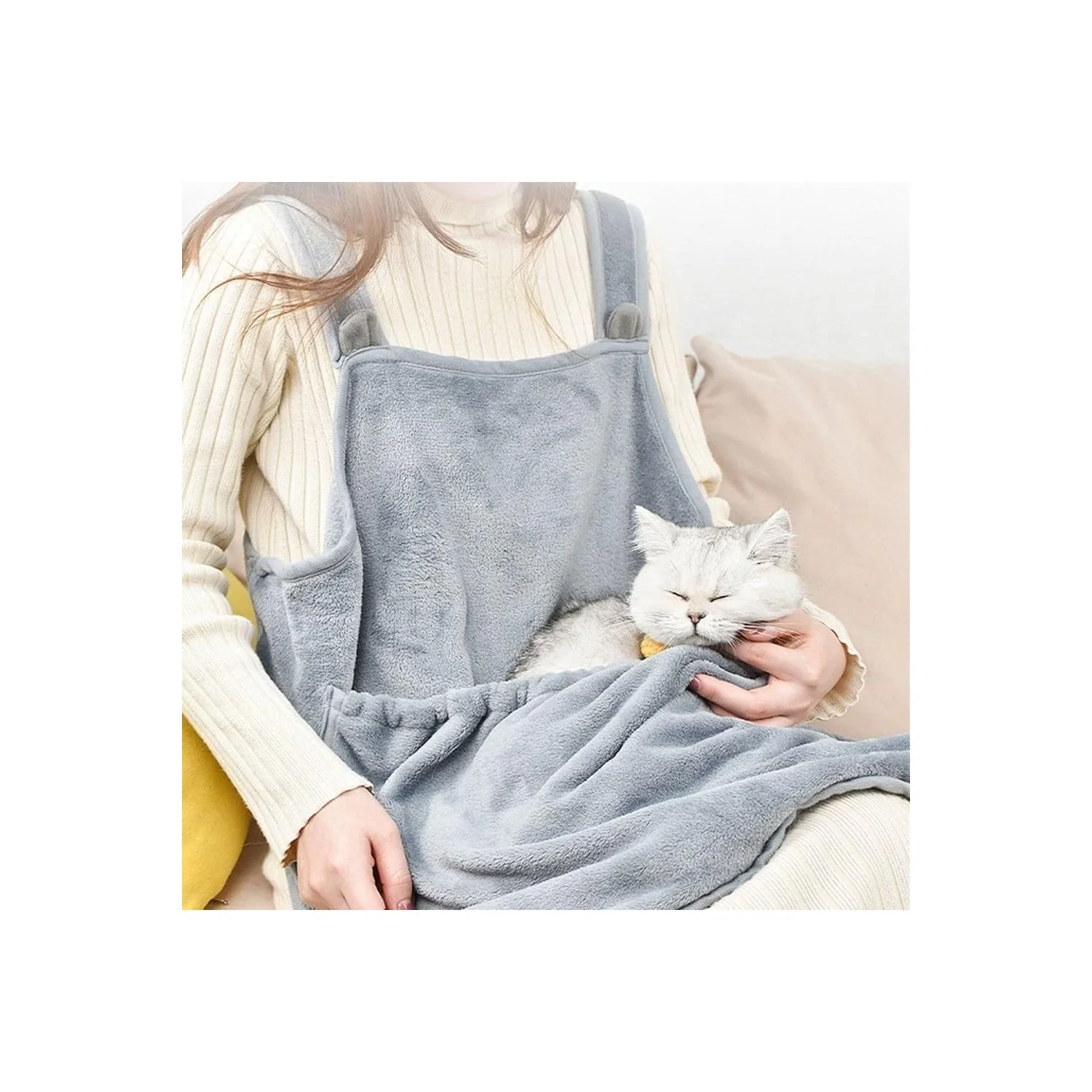 Certified Pet Carrier Apron with Sleeping Pocket Portable Hands Shoulder F Artisan