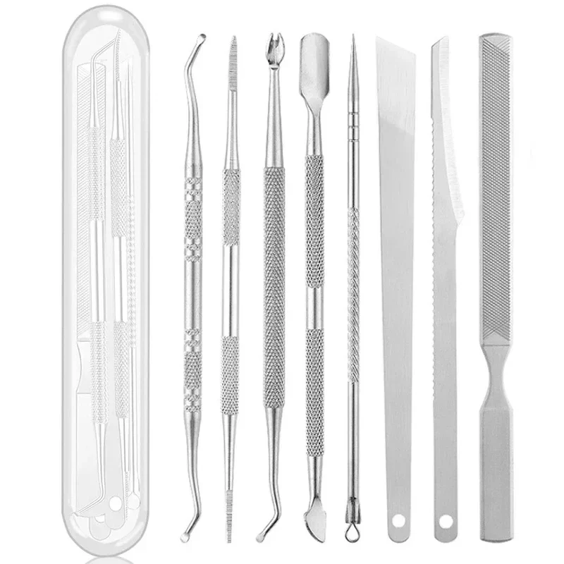 Smooth Premium Foot Care Kit 8Pcs Callus Remover File Dead Skin Shaver Cuticle Pusher Pedicure Tool for Hard Tough Skin Beauty Health Consistent
