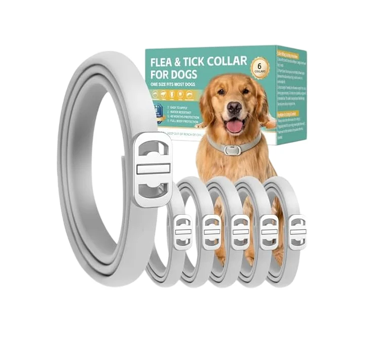 Premium Material Flea and Tick Collar for Dogs 6 Pack Natural Flea and Tick Prevention Specialty