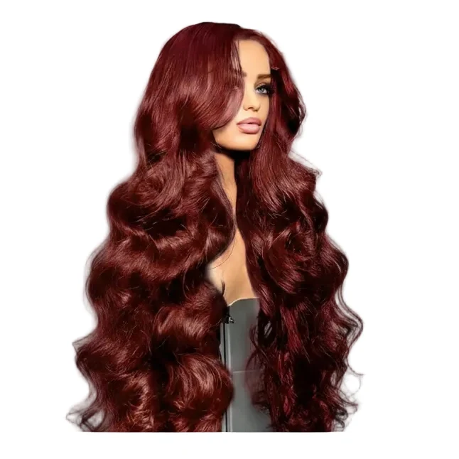 Clean Body Wave Reddish Brown 13x6 Lace Front Wigs Human Hair Pre Plucked Wi Optimized