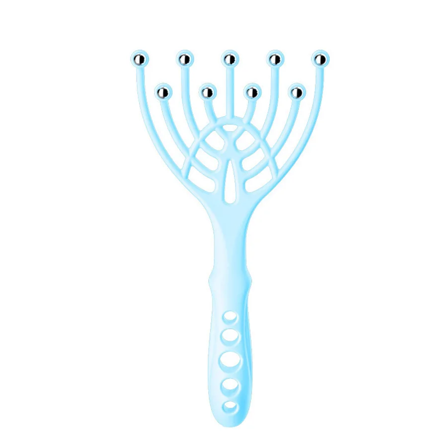 Verified 9 Claws Head Massger Streamlined Ball Deep Stress Relaxation Scalp Massager Handheld Spa Massage Roller Health Stress Relief Aid User-Friendly