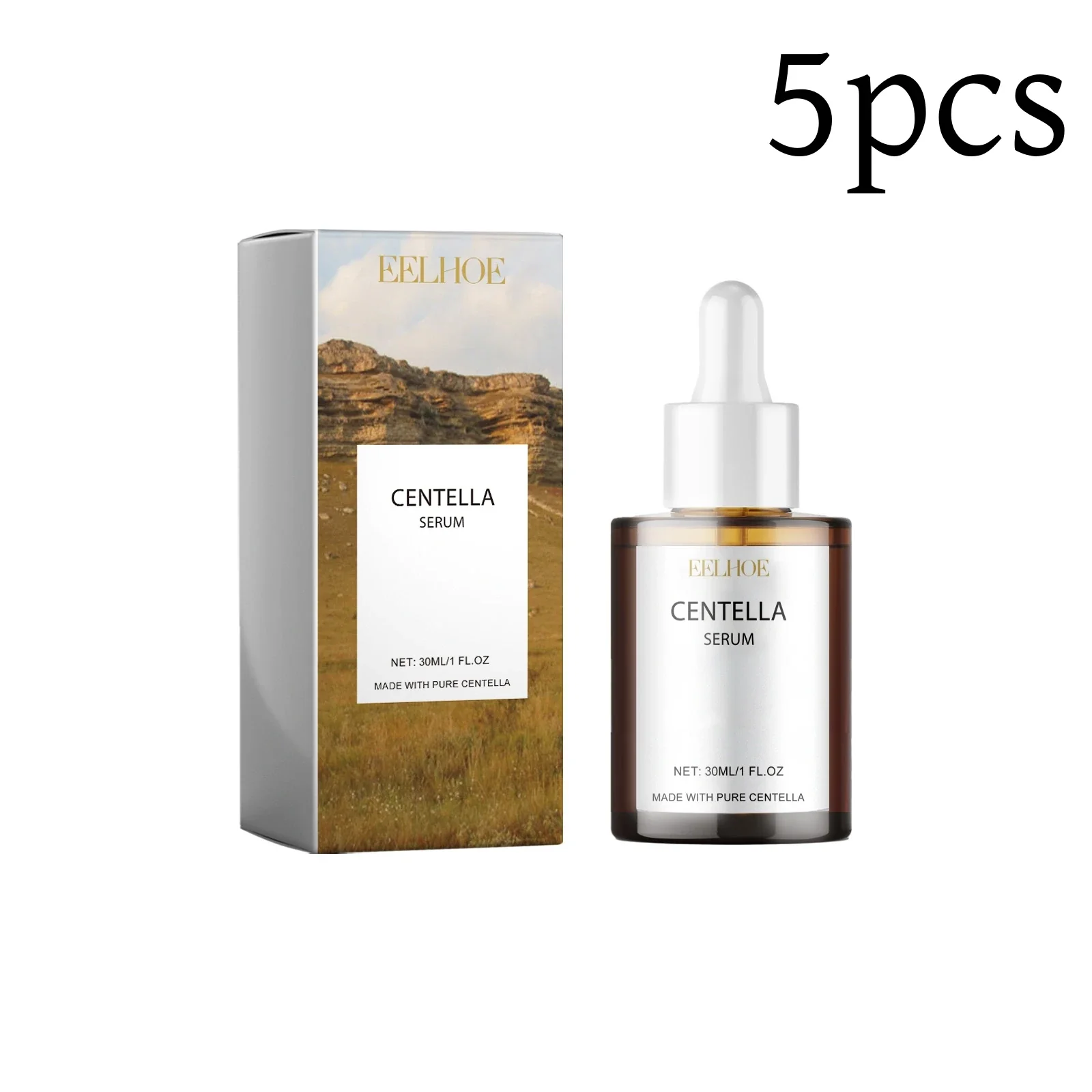 Solid Centella Serum Nourish Improvement Dry Skin Smoothing Tightening Brightening Moisturizing Hyaluronic Acid Face Essence Skin Care Fine