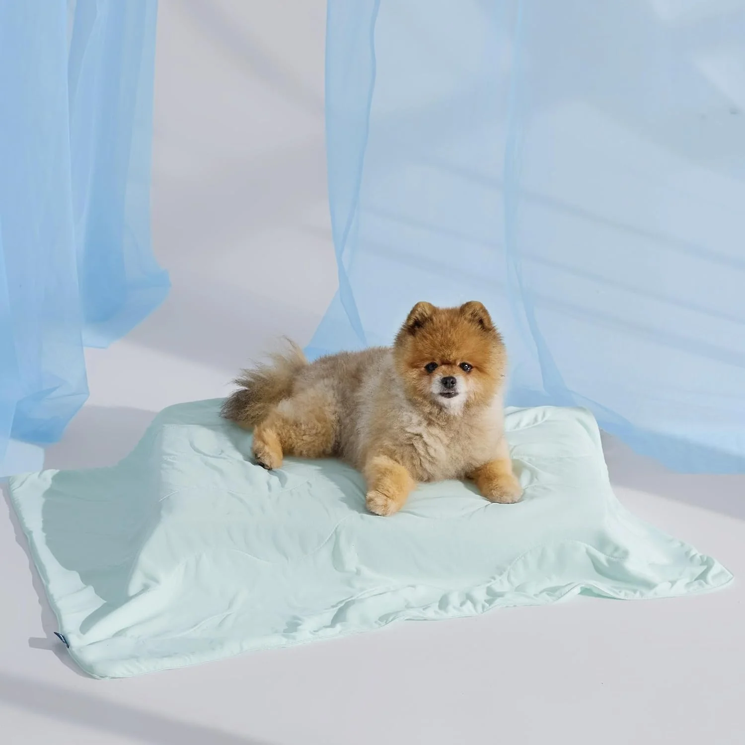 Trendy Cooling Blanket for Small Dogs with Breathable Air-Core Fill Q-MAX 0.4 Environmentally Friendly