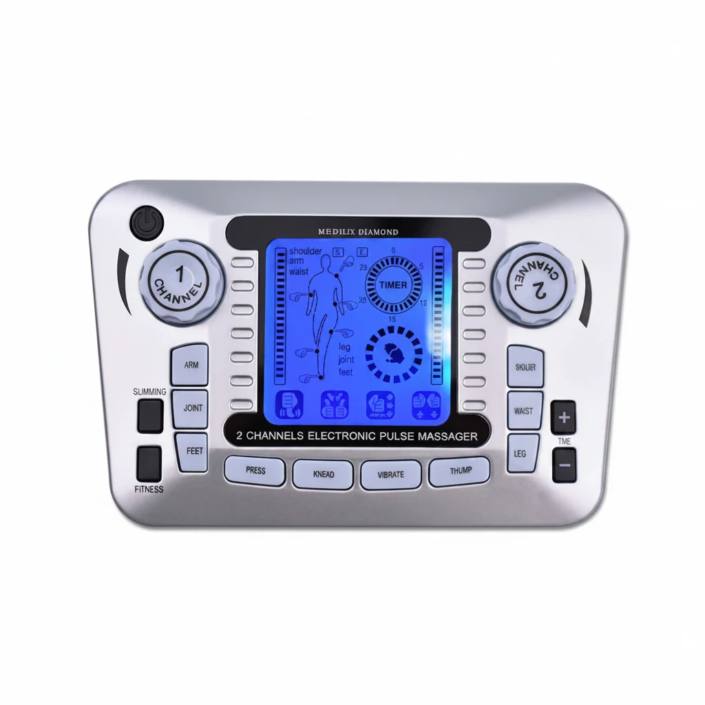 Elite Electric Pulse Massager Tens EMS Muscle Stimulator 12Modes Digital Therapy Machine Massager Pain Relief Tool Health Care Machine Fashionable