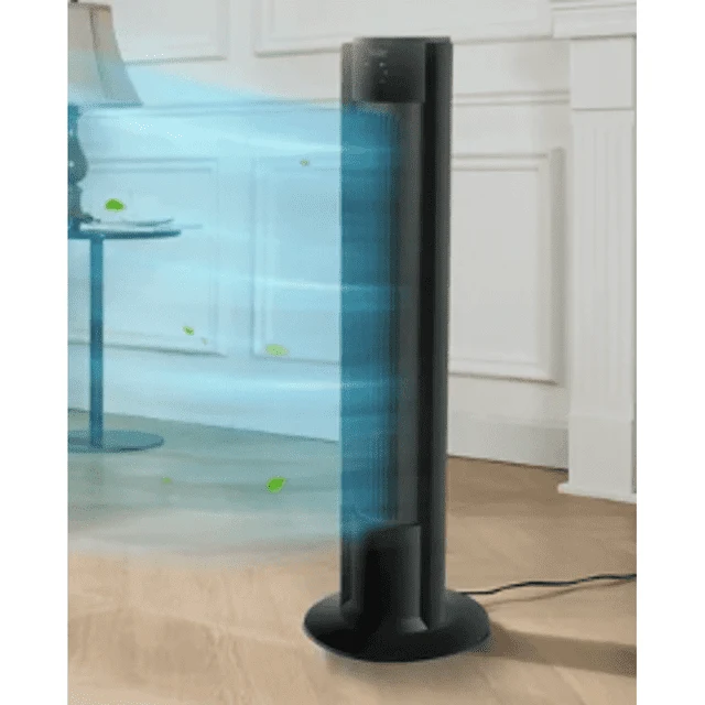 First-Class Tower Fans for Home 38 Standing Floor Fan with Remote 90° Oscillating Fan 24 ft s High Velocity LED Display 4 Speeds 4 Modes 8H Timer Quiet Bedroom Fan - Black Premium