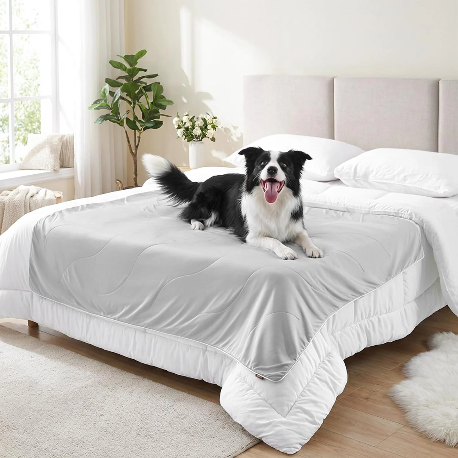 Exceptional Cooling Blanket for Large Dogs - Breathable Air-Core Fill Lightweight Powerful
