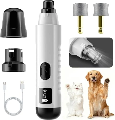 Clean 2026 New Silent Groom Pro Dog Nail Grinder 5-Speed Dog Nail Grinder w Secure