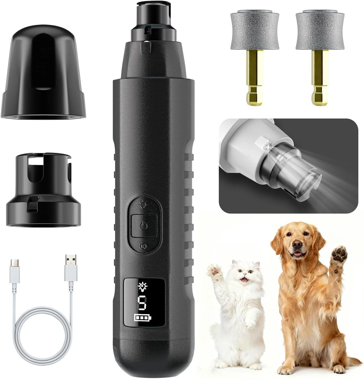 Quality 2026 New Silent Groom Pro Dog Nail Grinder 5-Speed Dog Nail Grinder w Carefully Designed