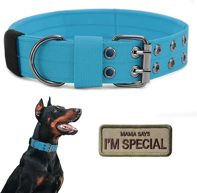 World-Class Tactical Dog Collar Military Adjustable Dog Collars Soft Nylon Training Collar Flexible