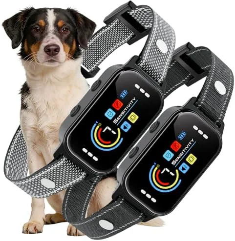 Durable Dog Bark Collar 2 Pack Auto Anti Barking Collar for Large Medium Smal Functional