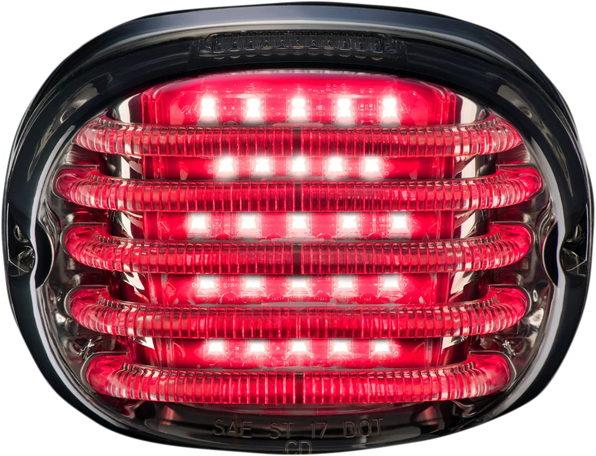 Traditional Custom Dynamics Taillight - with License Plate Illumination Window - Smoke PB-TL-LPW-S Recyclable