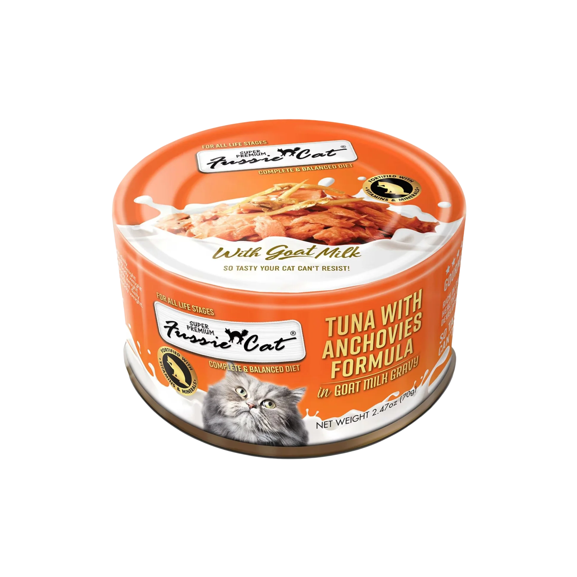 Fast Fussie Cat Tuna with Anchovies in Goat Milk Wet Cat Food Versatile