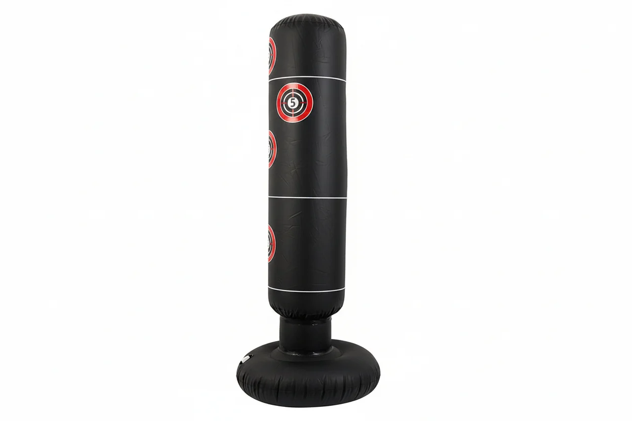 Recyclable PVC Inflatable Boxing Column 1.6 Meters High For Fitness Training Martial Arts Self Defense Weighted Base Water Or Sand High-Grade