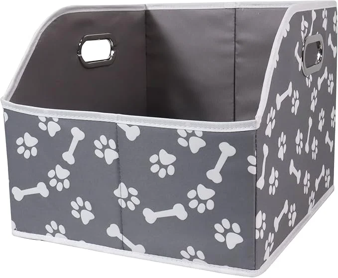 Unique Geyecete Big Dog Toys Storage Bins Canvas Foldable Fabric Trapezoid with metal handles pet Baskets Storage Bin Large toy box Organizer-BonePawAbout ThisOverview Convenient