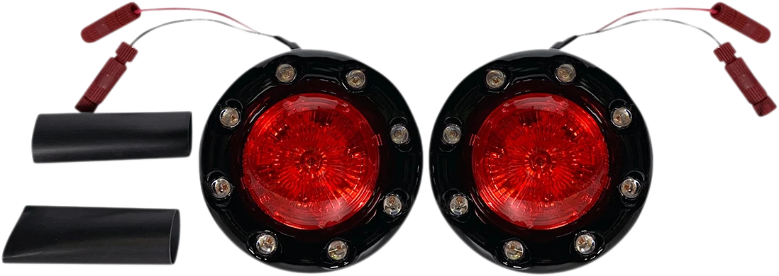 Carefully Designed Custom Dynamics ProBEAM Bullet Ringz LED Turn Signals - Black Red PB-BR-RR-IND-BR Reusable