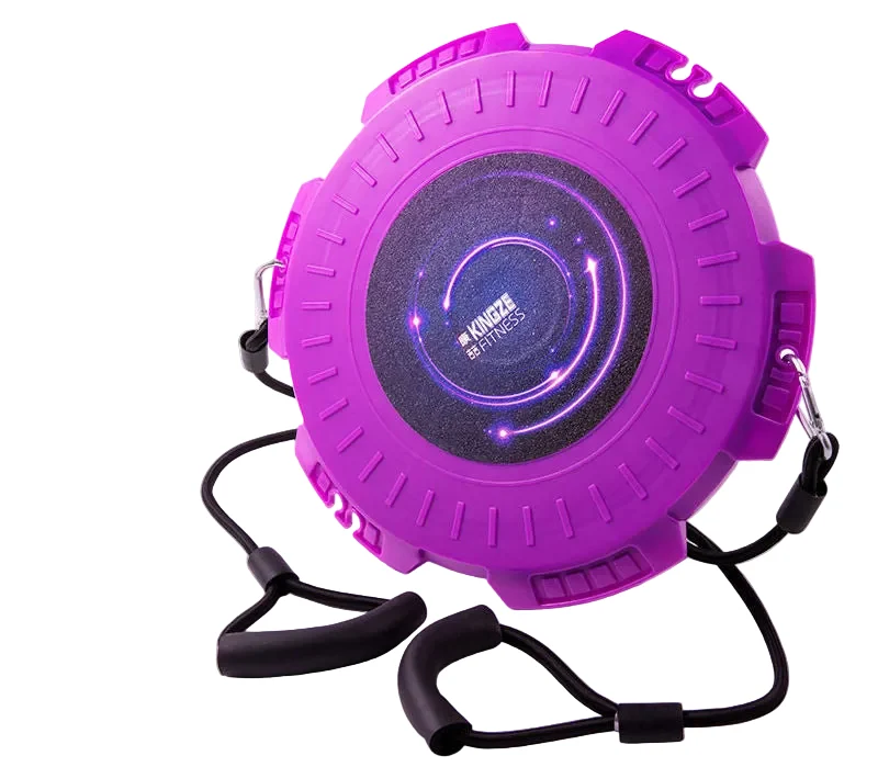 Consistent Twisting Disc For Home Fitness Magnetic Therapy Waist Twist Plate Purple Meteor Style With Tension Band Practical