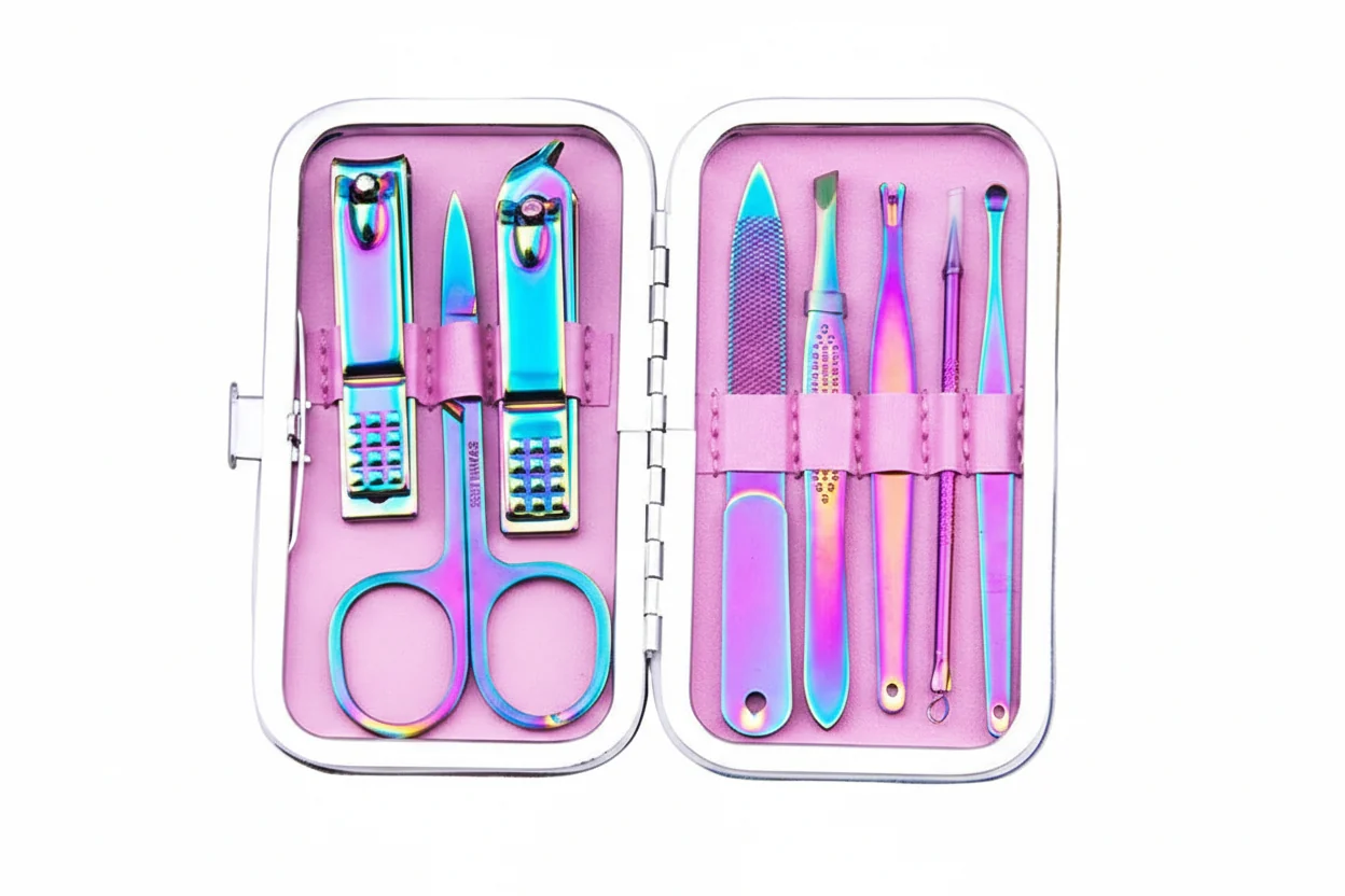 Dependable 8-Piece Stainless Steel Manicure Pedicure Set Elegant