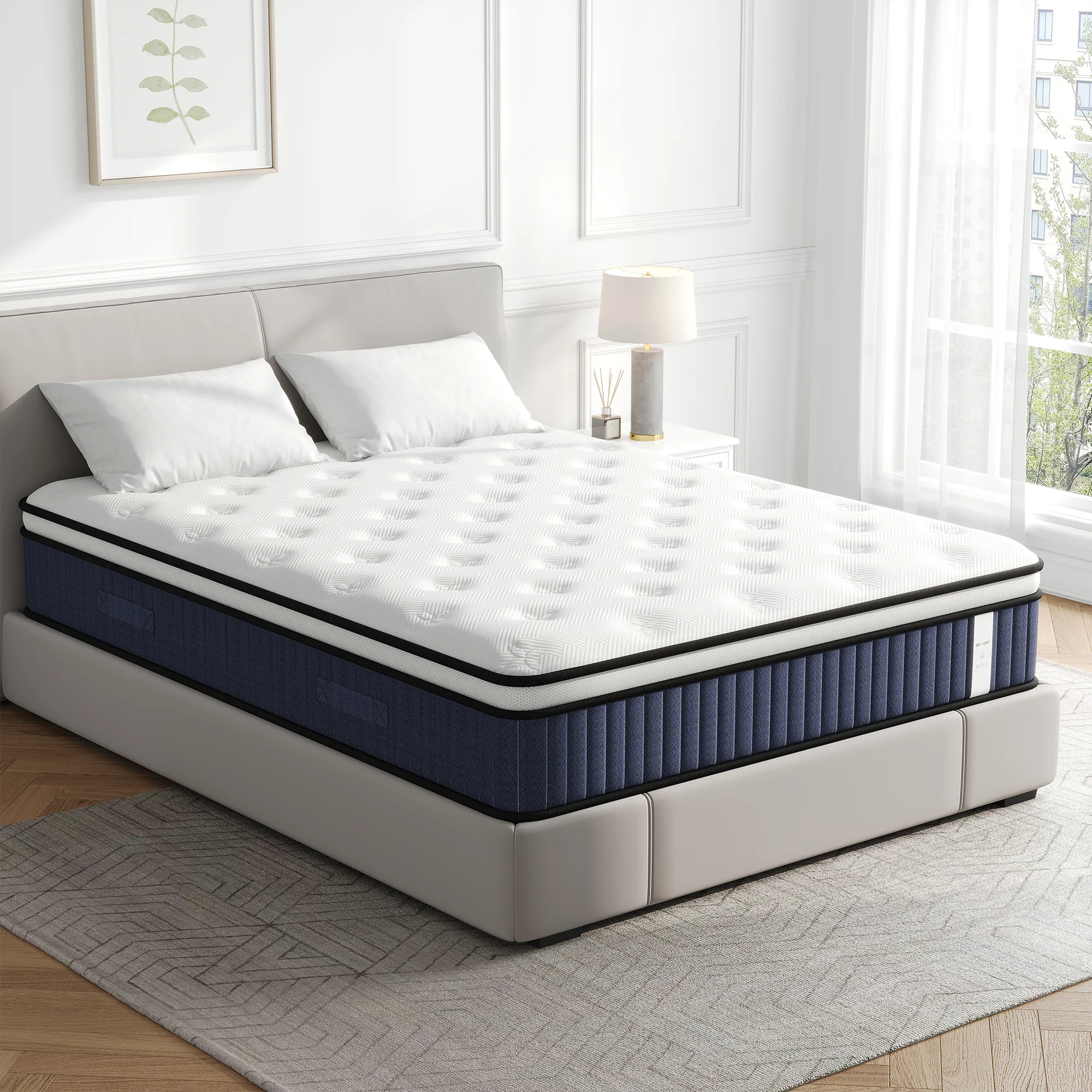 Efficient 12 inch Full Mattress Memory Foam Spring Hybrid Mattress Full Size Mattress in a Box Medium Firm Healthy