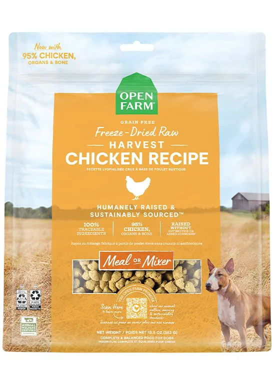 Secure Open Farm ze-Dried Raw Dog Food – 95 Meat Morsels Chicken 31.5oz Bag Unique