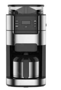 Luxury Espresso Machine with Grinder NTC Temperature Control 220g Bean Hopper 1.5L Water Tank Touchscreen Timer Clean