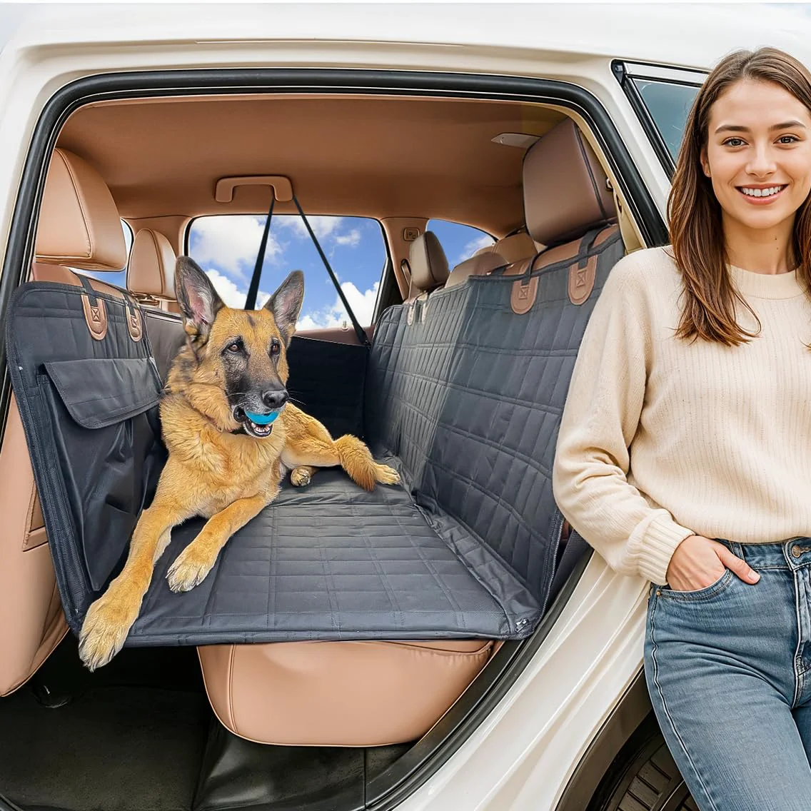 Smooth APetsPlanet Dog Car Seat Cover – Waterproof Backseat Hammock with Mesh Window Door Covers Professional