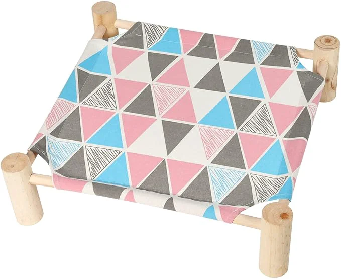 Contemporary Patas Lague Cat and Dog Hammock Bed for Small Dogs Brethable Wooden Cat Pet Rabbit d Cooling Outdoor Bed Cots Furniture for All Seasons TrianglesAbout ThisOverview Functional