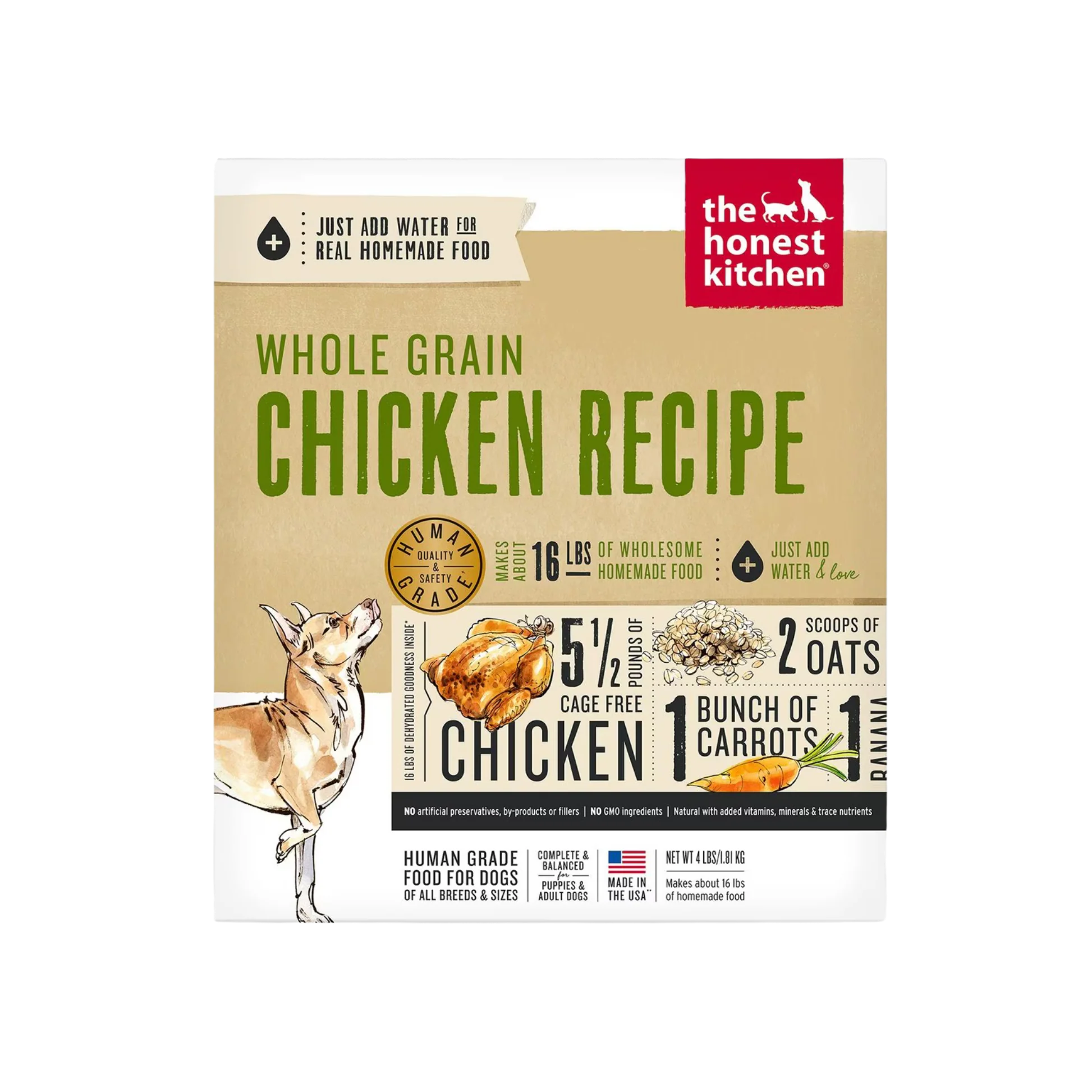 Certified The Honest Kitchen Dehydrated Whole Grain Chicken Dog Food Stylish