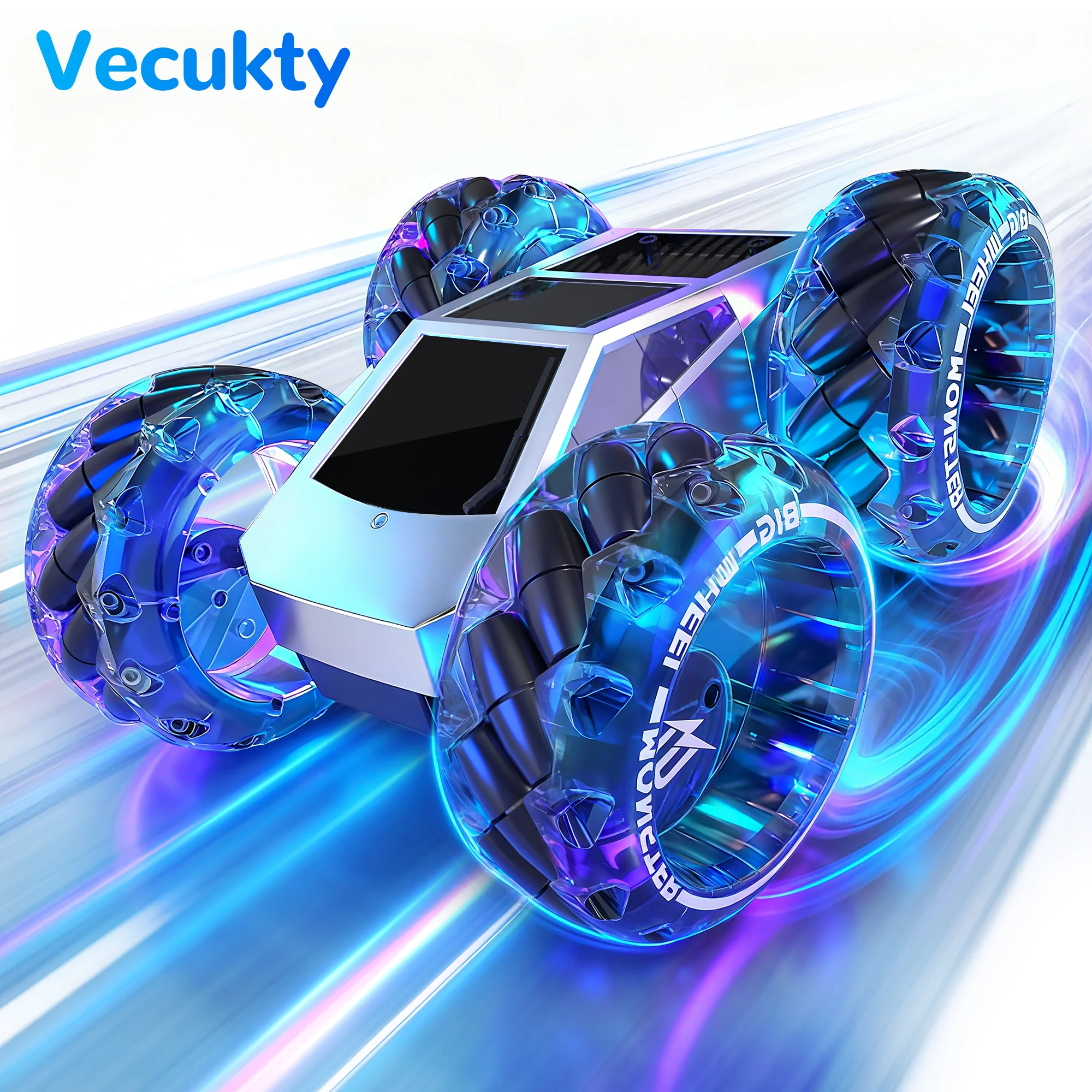 Powerful RC Car Truck Vecukty 1 10 Giant Wheel Sense Of Technology Remote Control Toy Car High-Speed Climbing and Colorful Gradient Lights with Music Christmas Birthday Gift for Boys Kids Carefully Designed