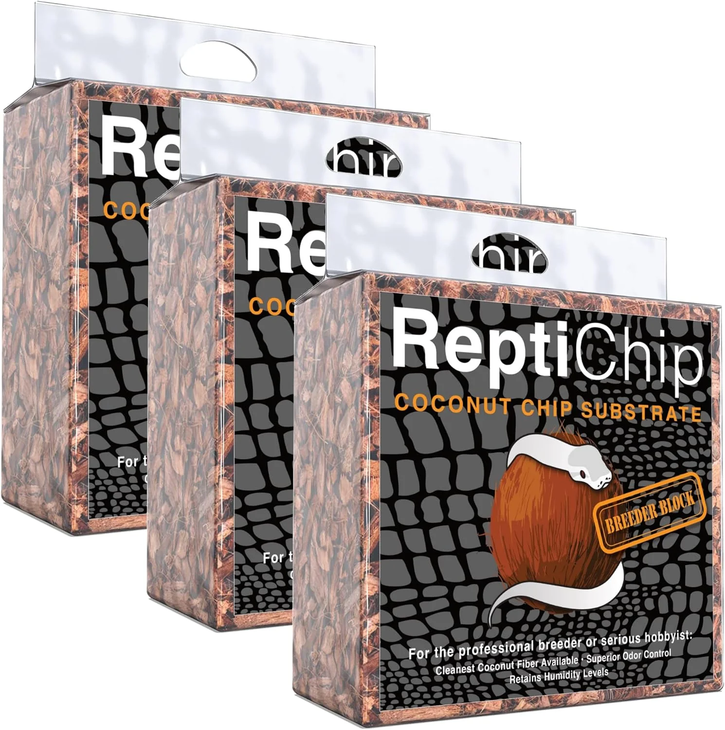 Consistent ReptiChip Reptile Substrate Coconut Chip Bedding 72 Quart Compressed Organic Coco Husk Block for Snake Habitat Ball Python Terrarium Turtle Tanks Tortoise Enclosure 3 Pk Fashionable