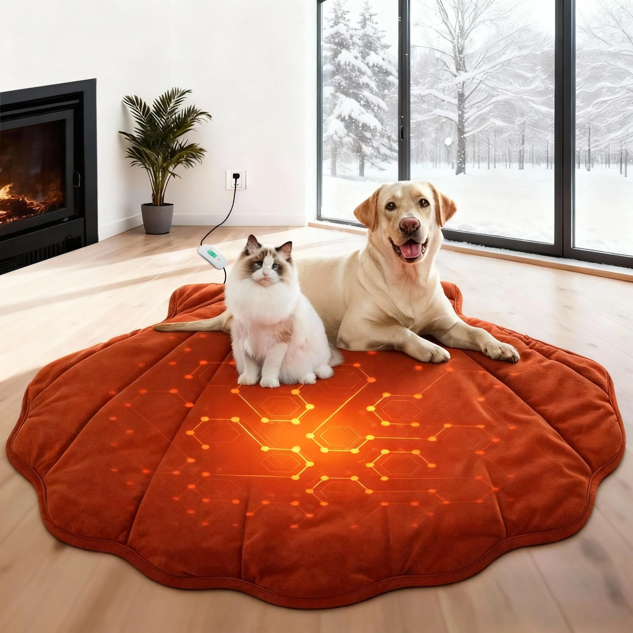 Reliable Vagascape Large Dog Heating Pad – Waterproof Adjustable Temperature Heated Pet Bed 57x47 Optimized